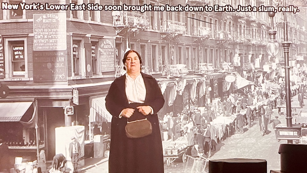 At the epic museum of irish emigration, an actress recounts the story of a woman who moved to new york city's lower east side.