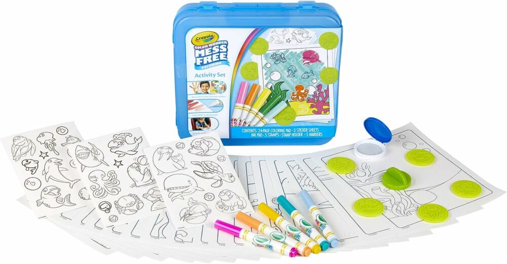 Paw Patrol Coloring Stamper and Activity Set, Mess Free Craft Kit for Toddlers and Kids, Drawing Art Supplies Included Sketch Book, 6 Color Markers, 3
