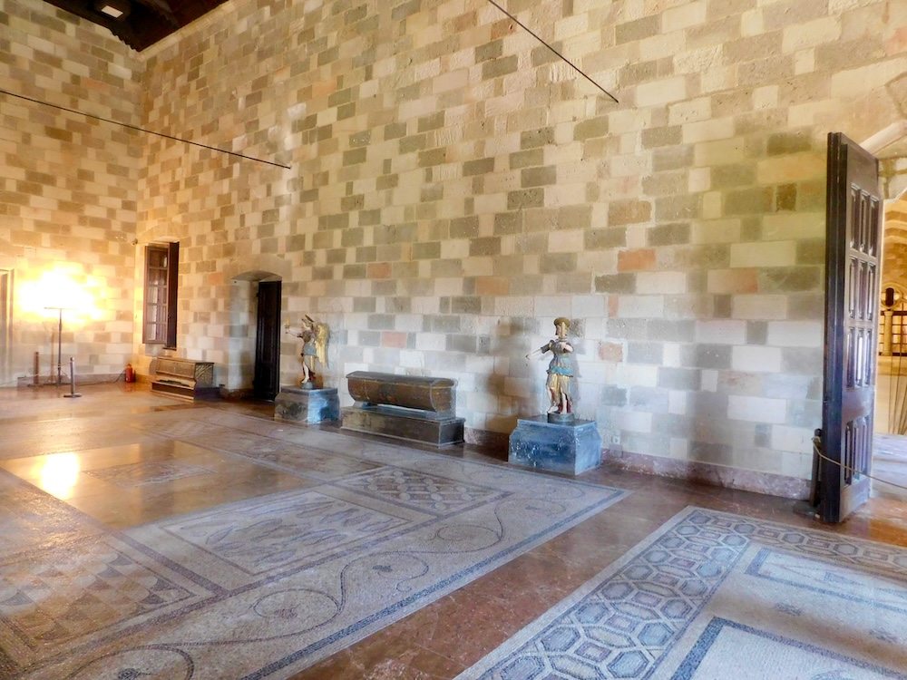 a rhodes port day should include a visit to the house of grand master for its elaborate italian furnishings and mosaic floors