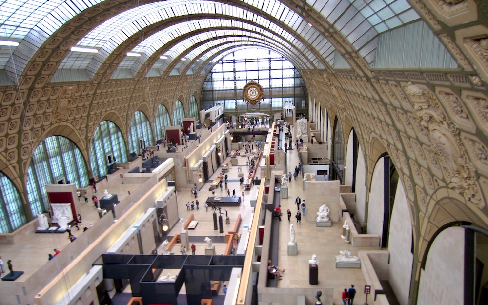 the musee d'orsay in paris still resembles the train station it used to be. you can take kids to visit but make it short. 