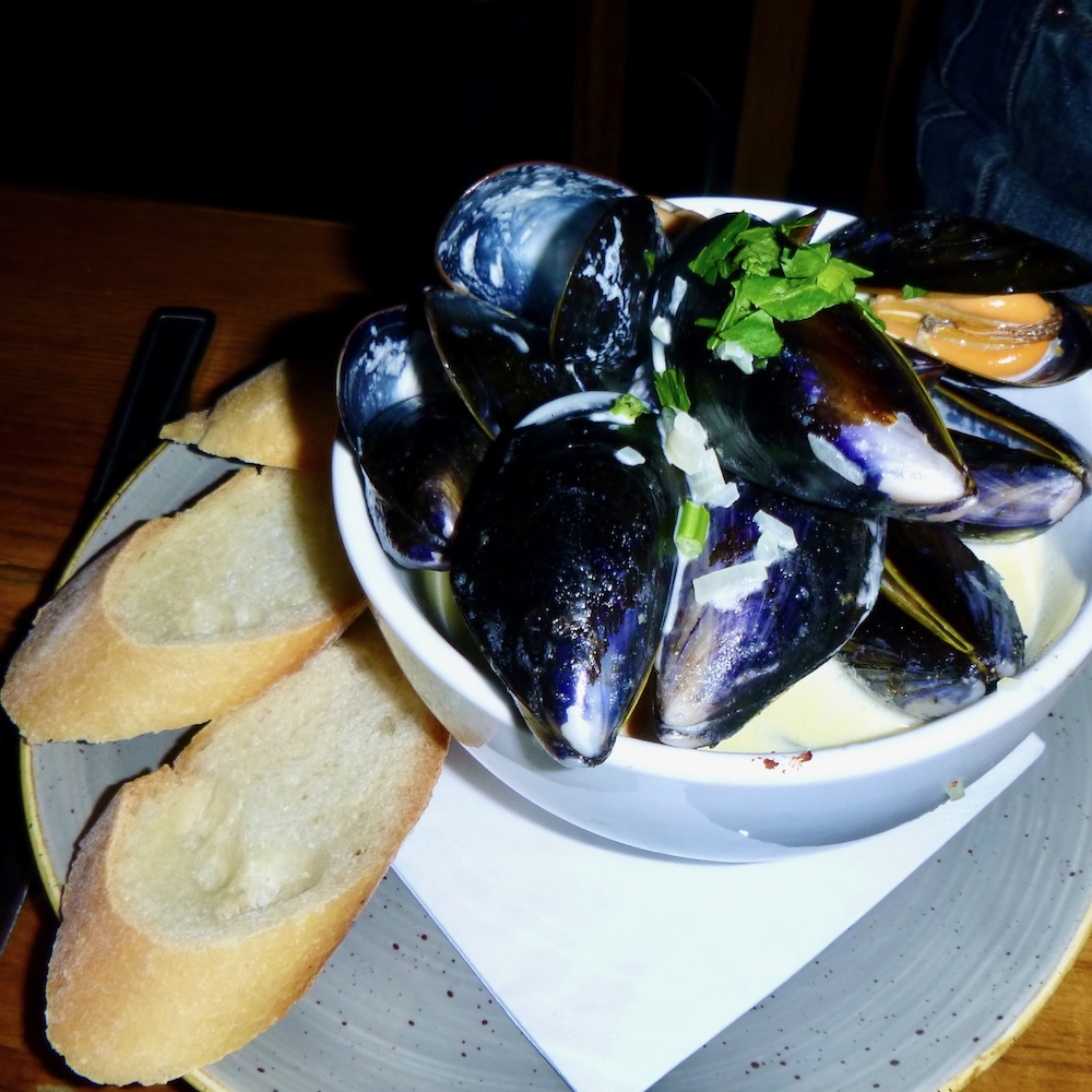 mussels are a popular local ingredient in edinburgh. the ox serves them as a appetizer.