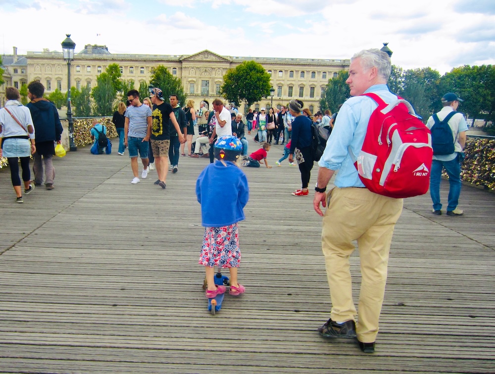 a micro kick scooter is an excellent way to get around paris, if you're a kid.