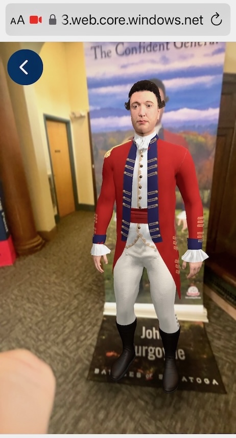 let general burgoyne spring to life and make his excuses for losing the battle of saratoga at the visitors' center in town.